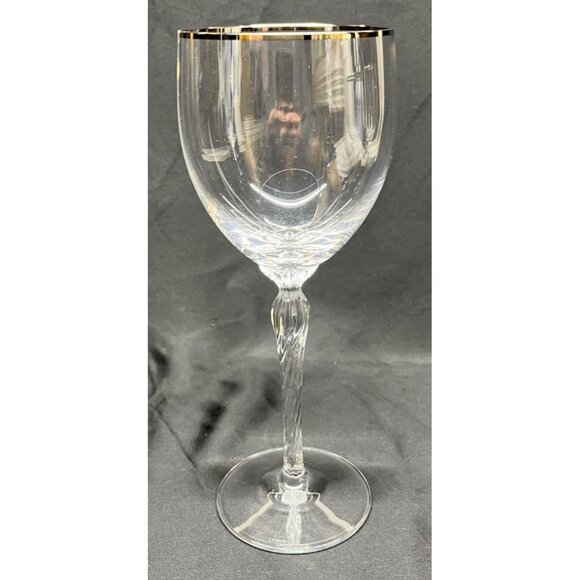 4 Lenox Crystal Madison Platinum Trim Water Goblets Glasses 8 1/2" - Picture 4 of 7